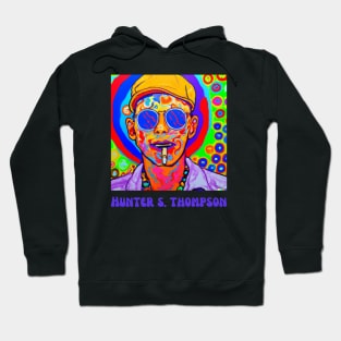 Hunther S. Thompson Trippy Portrait Design Hoodie